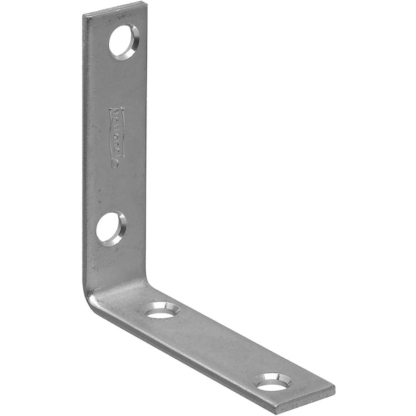 National Hardware 2.5 in. H X 0.63 in. W X 0.1 in. D Zinc-Plated Steel Inside Corner Brace N266-338 - main